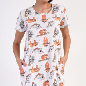 Dámské domácí šaty s krátkým rukávem Vienetta Secret Ospalci