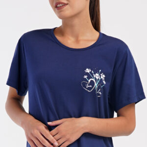 Dámské domácí šaty s krátkým rukávem Janette