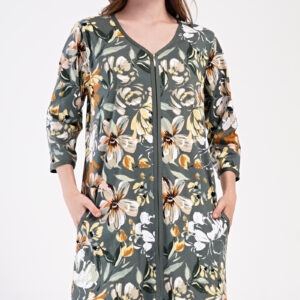 Dámské domácí šaty s tříčtvrtečním rukávem Marie