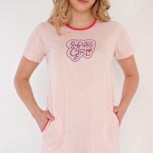 Dámská noční košile Vienetta Secret Super Girl růžová