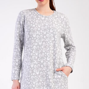 Dámské domácí šaty s dlouhým rukávem Vienetta Secret Flowers