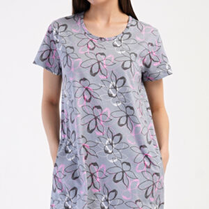 Dámské šedé domácí šaty Vienetta Secret MIA