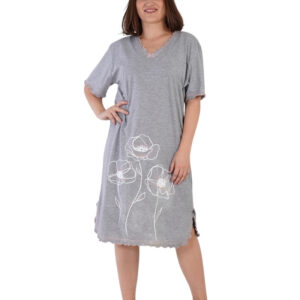 Dámská noční nadměrná košile Vienetta Secret Leona šedá