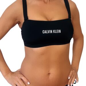 Dámské plavky Calvin Klein Q61223 BANDEAU černá