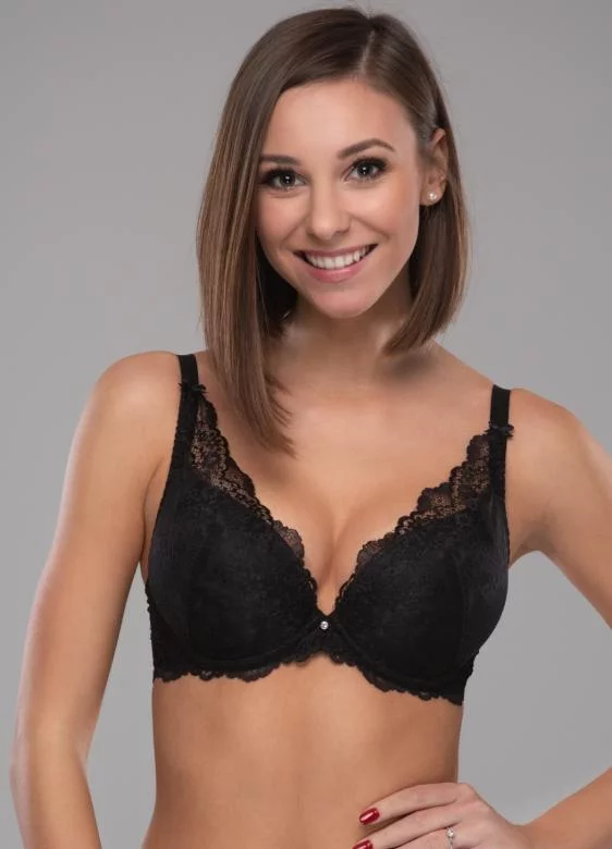 Dámská černá push up podprsenka Fantasy 15801B