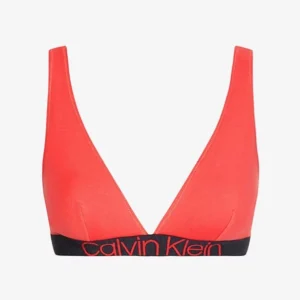 Dámská podprsenka Calvin Klein QF6577 UNLINED TRIANGLE korálová