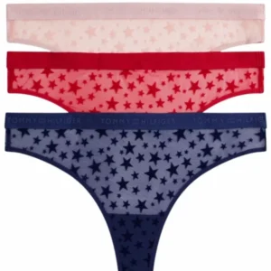 Dámská tanga Tommy Hilfiger UW06135 3 ks VÁNOCE
